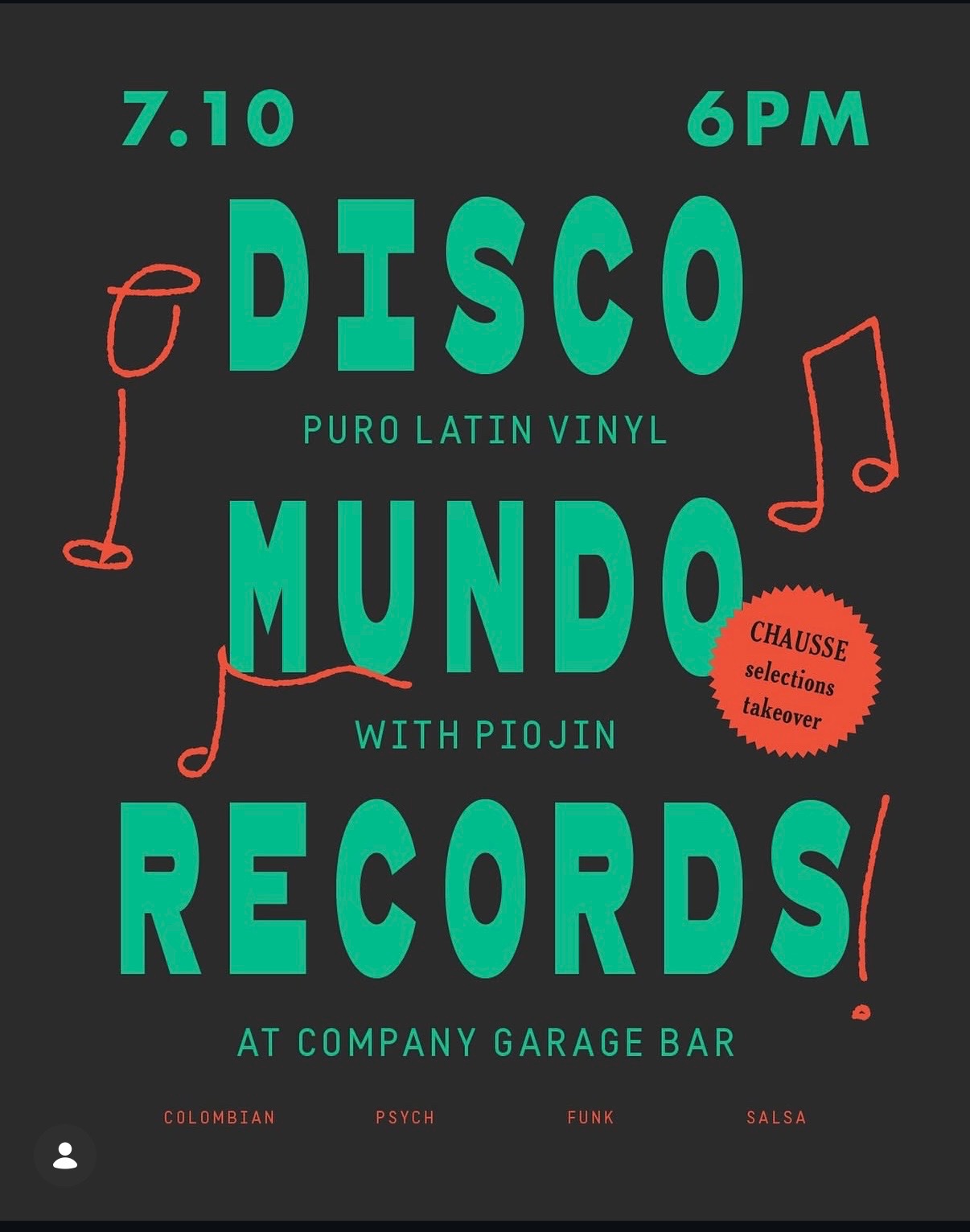 Disco Mundo Records with Piojin cover