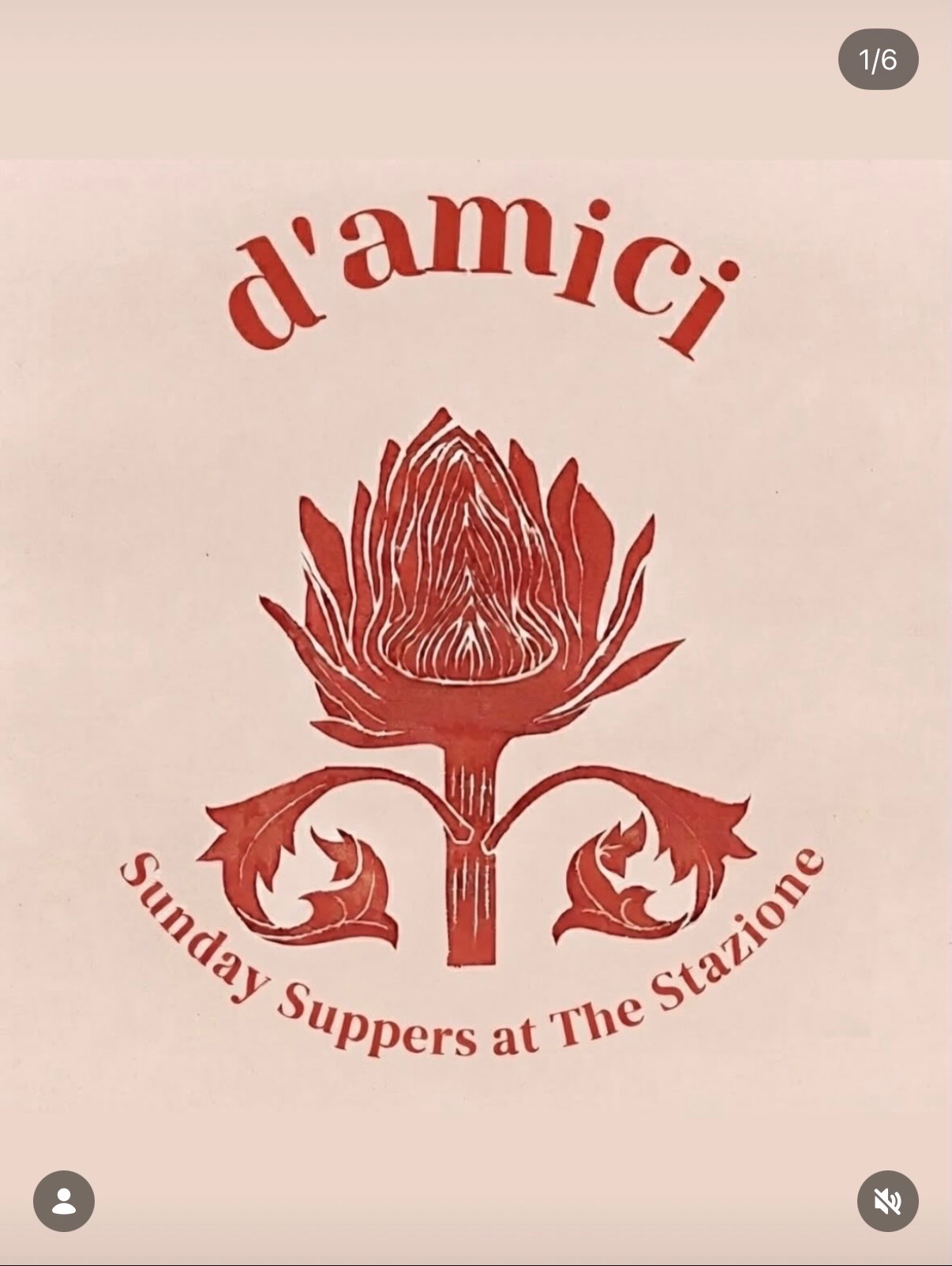 d'amici Sunday Suppers at The Stazione – July 26th Dinner cover