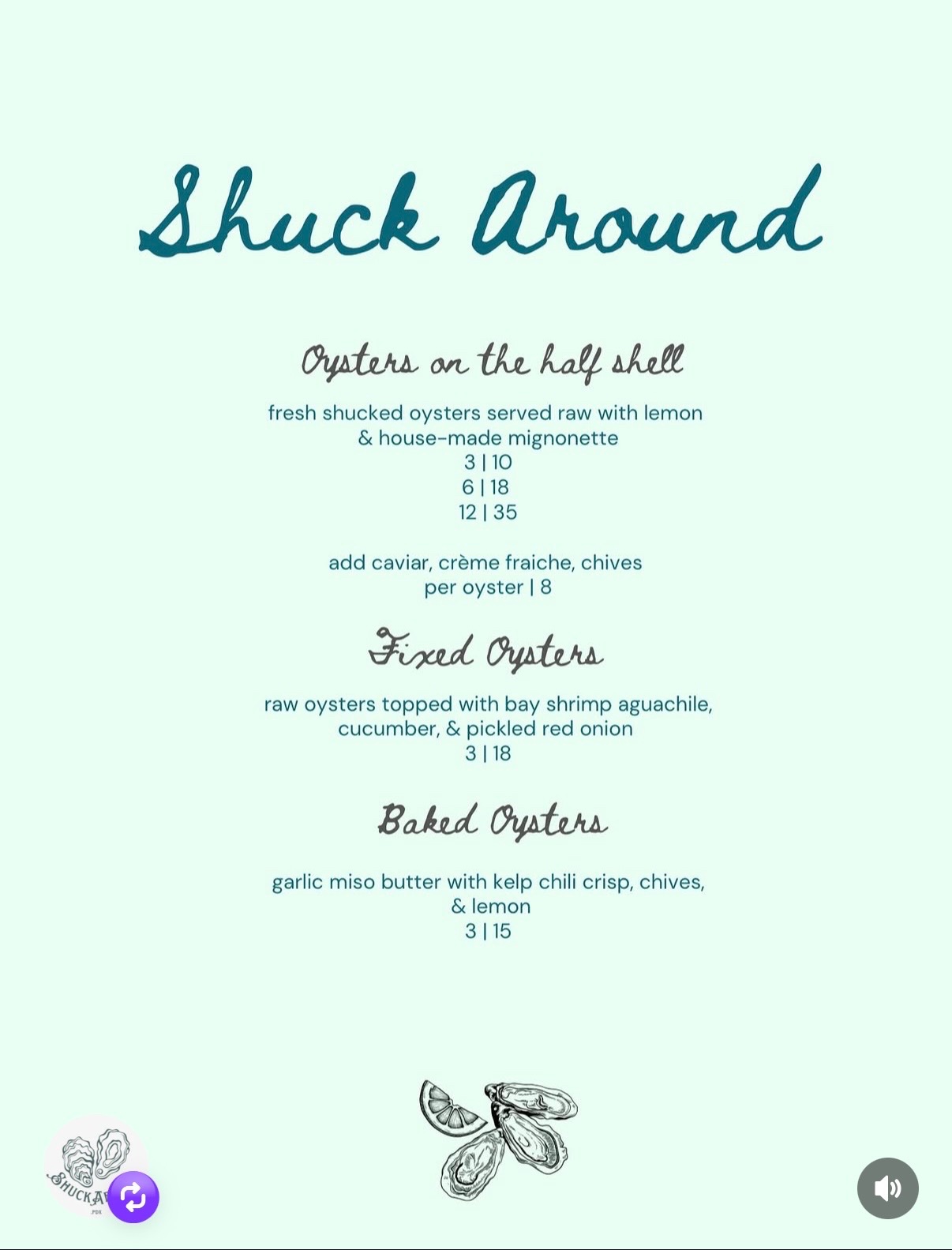 Shuck Around Pop-Up at Malpractice cover