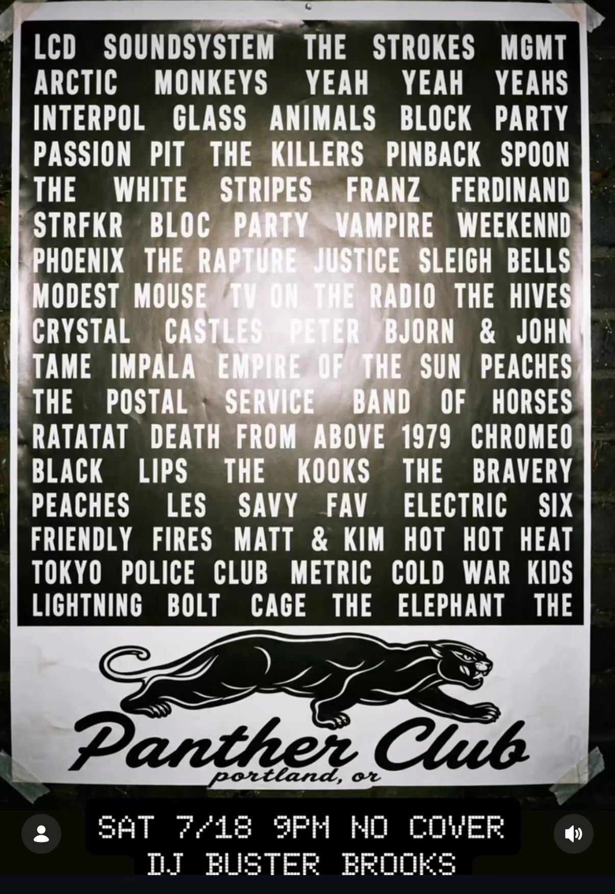 Indie Sleaze Night at Panther Club cover