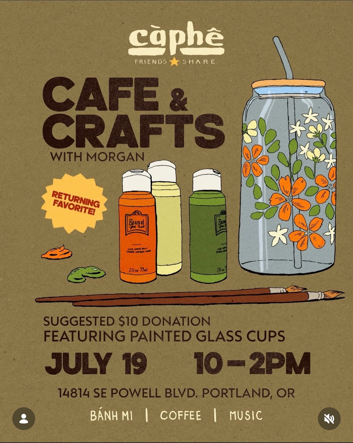 Cafe & Crafts with Morgan cover