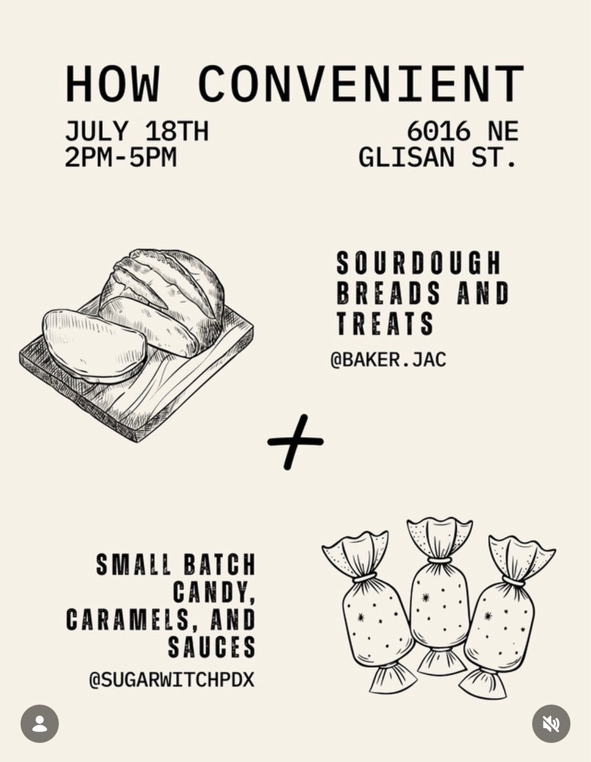 How Convenient Pop-Up: Baker.Jac & SugarWitch PDX cover