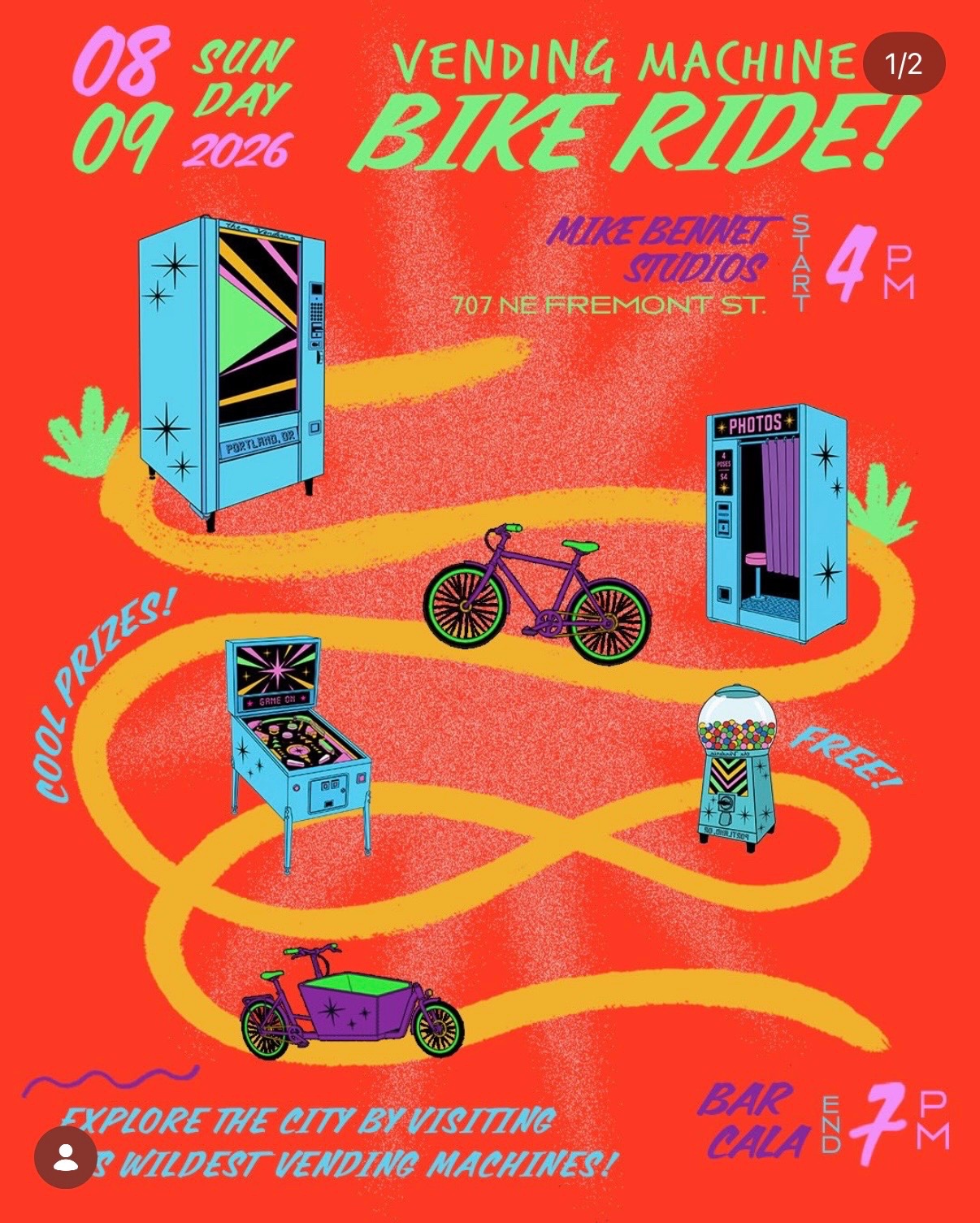 Vending Machine Pedalpalooza Bike Ride cover