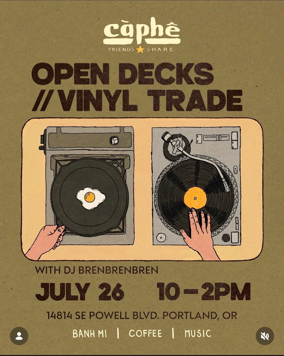 Open Decks // Vinyl Trade at Cà Phê Friends Share cover