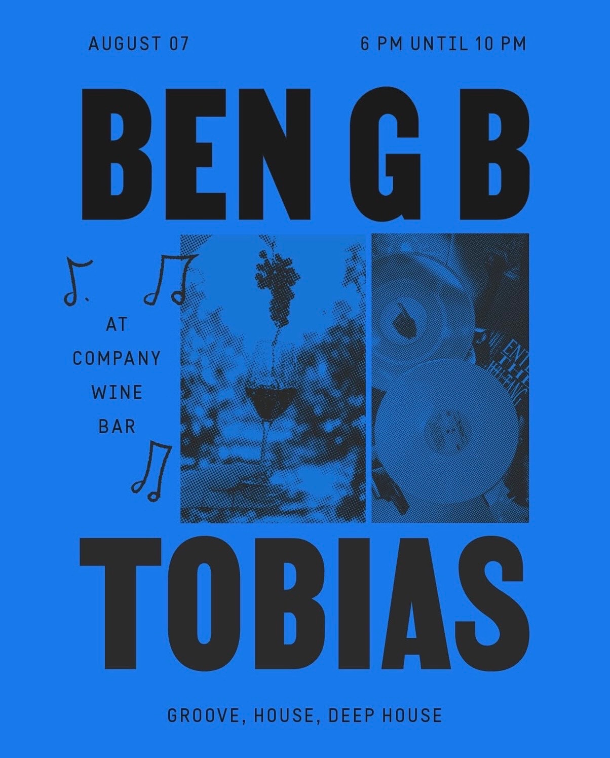 Ben G B & Tobias at Company Wine Bar cover