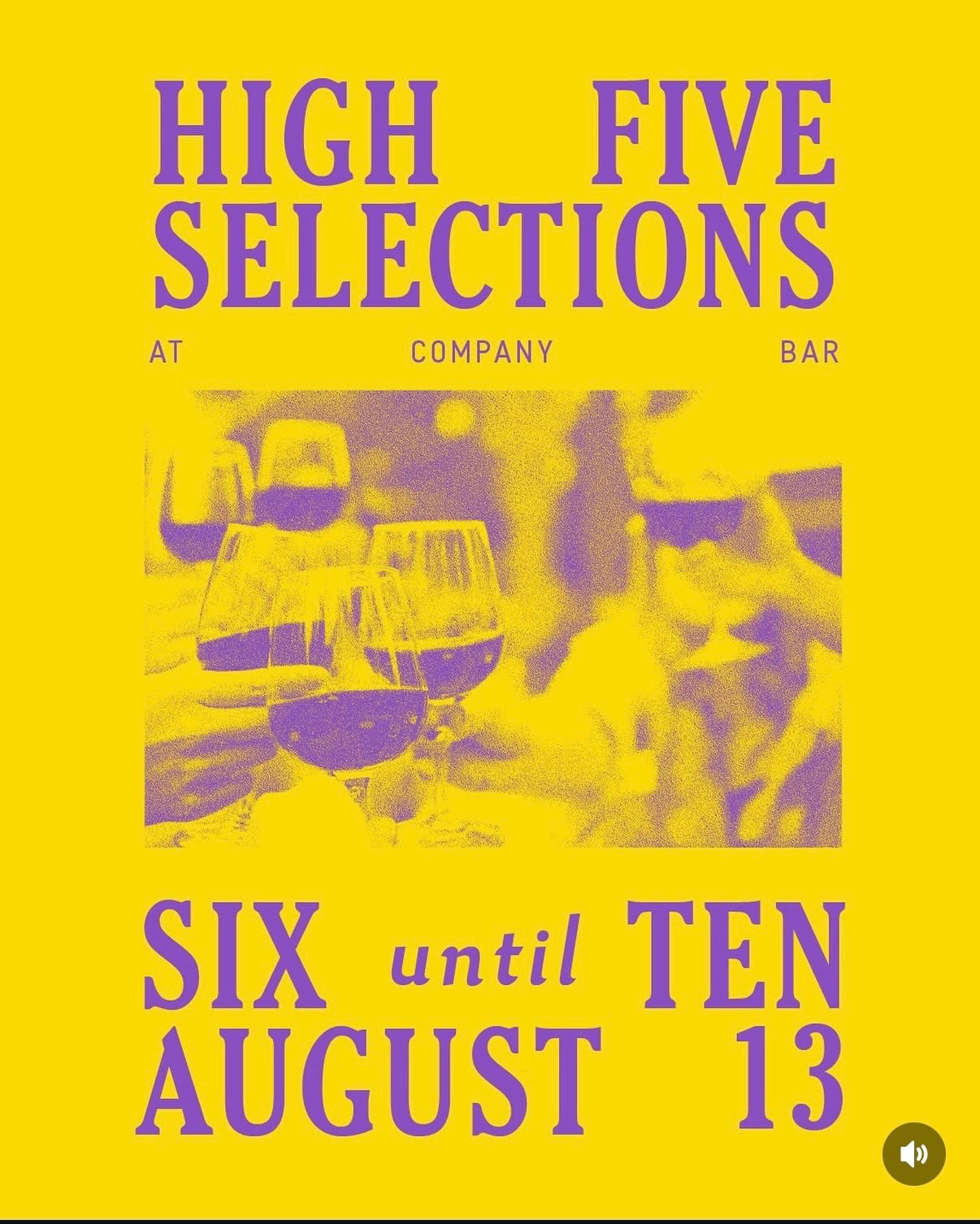 High Five Selections at Company Bar cover