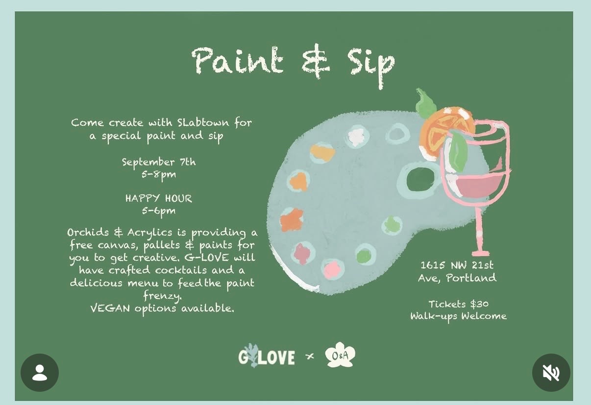 Paint & Sip – G-LOVE x Orchids & Acrylics cover