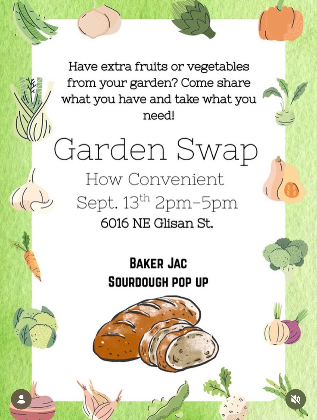 Garden Swap & Baker Jac Sourdough Pop-Up cover