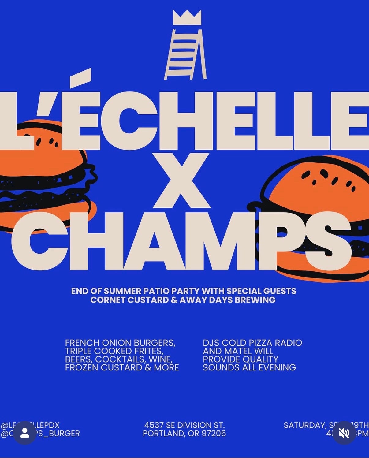 L'Échelle x Champs End of Summer Patio Party cover