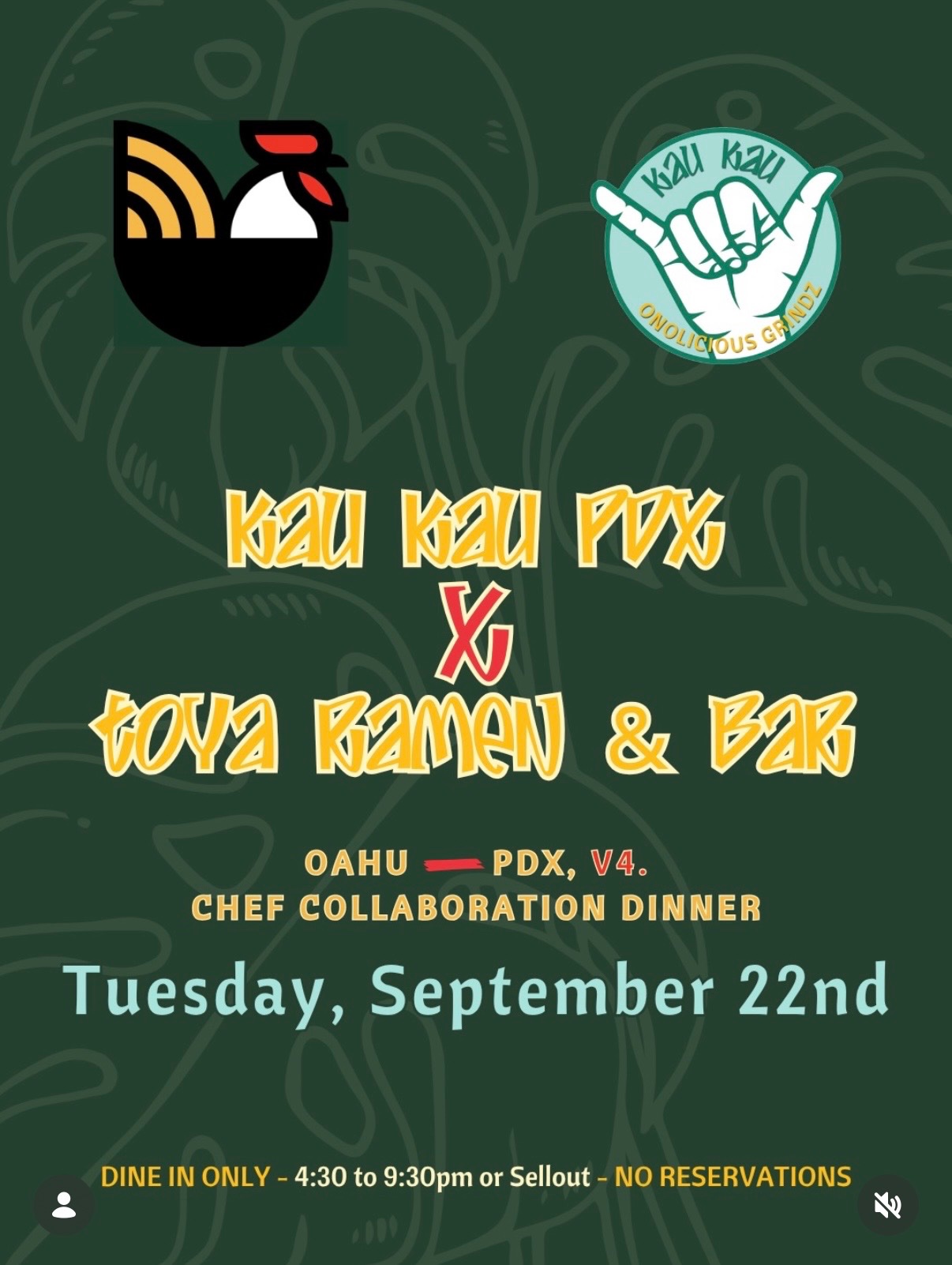 Kau Kau PDX x Toya Ramen & Bar – Oahu → PDX Chef Collaboration Dinner V4 cover