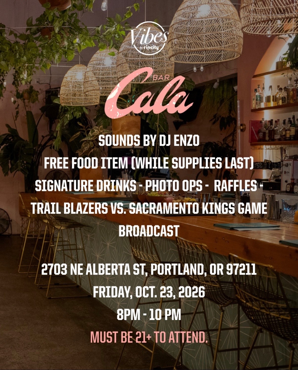 Vibes by Rip City at Bar Cala cover