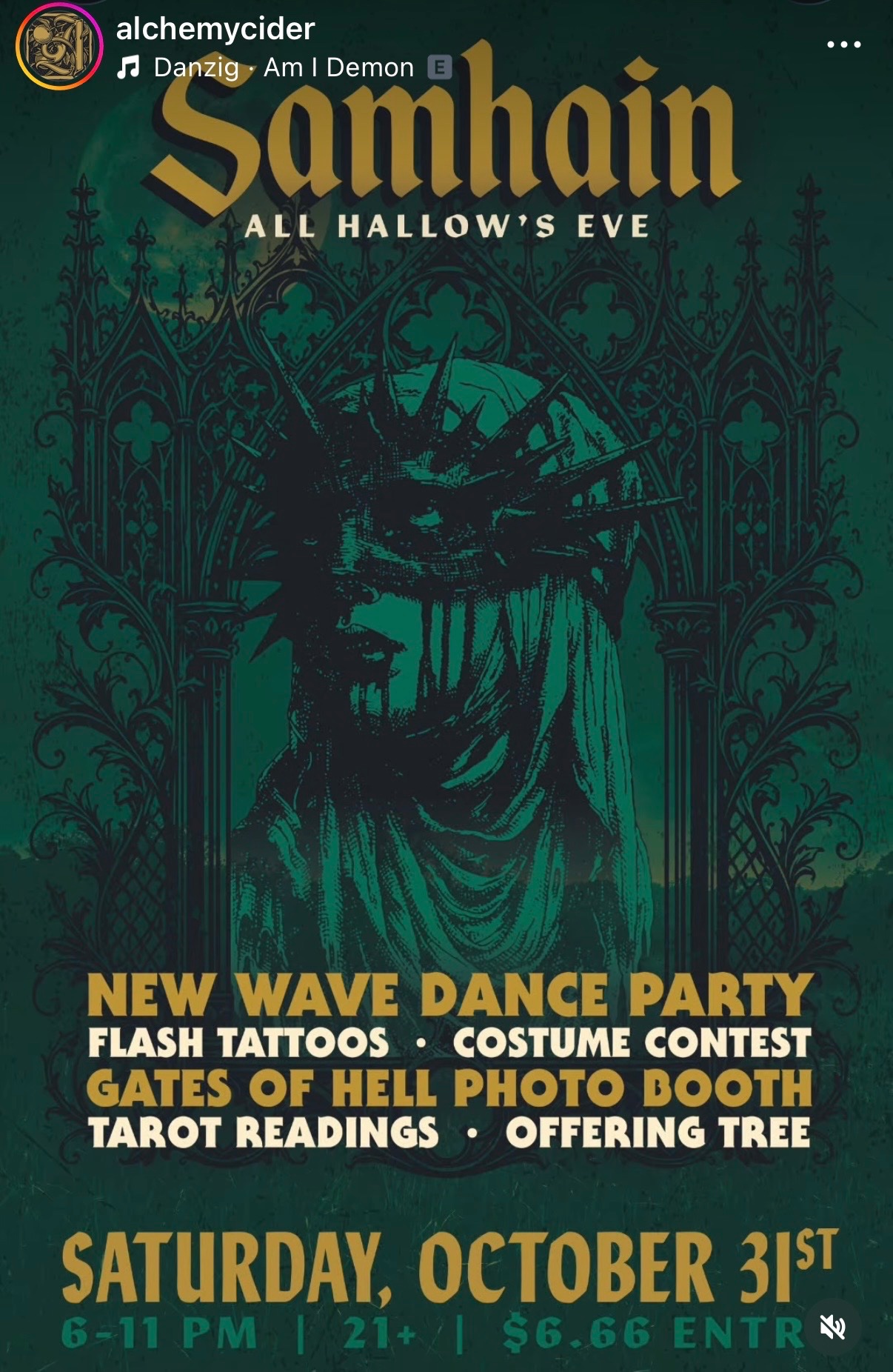Halloween at Alchemy — Samhain All Hallow's Eve cover