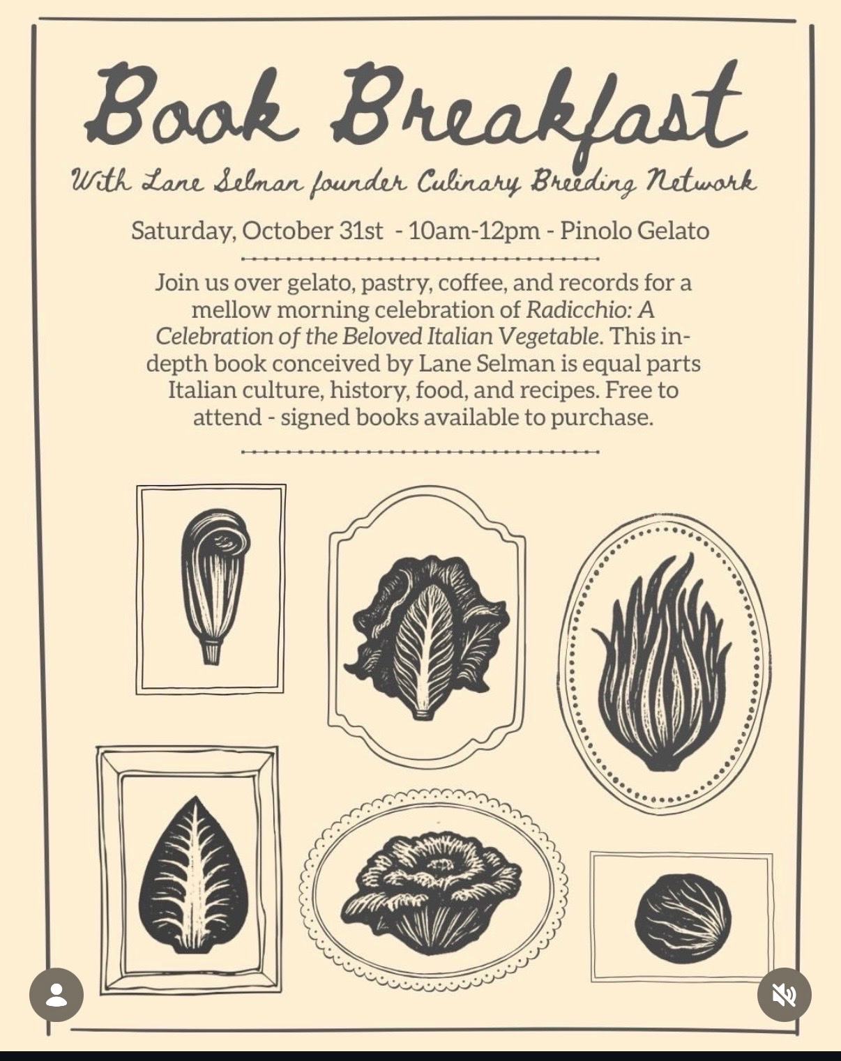 Book Breakfast with Lane Selman – Radicchio: A Celebration of the Beloved Italian Vegetable cover