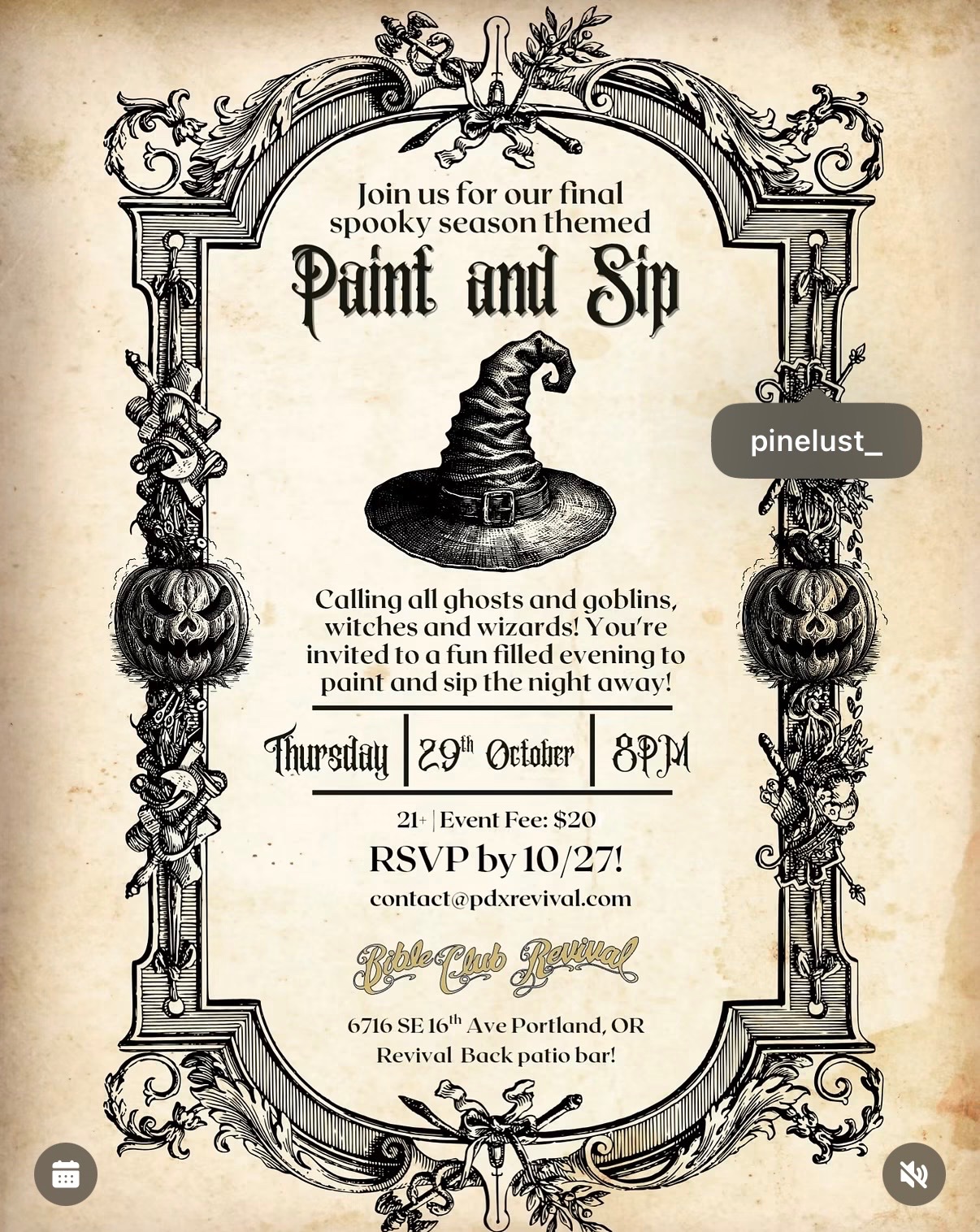 Spooky Season Paint and Sip cover