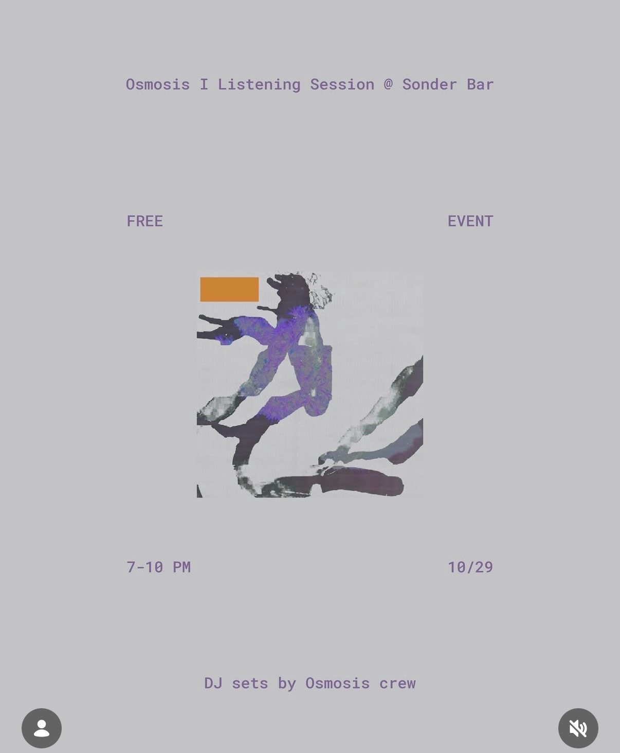 Osmosis I Listening Session @ Sonder Bar cover