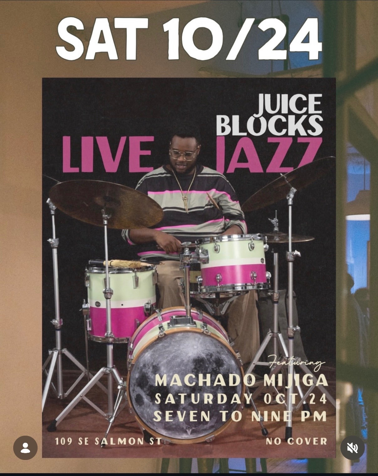 Juice Blocks Live Jazz featuring Machado Mijiga cover